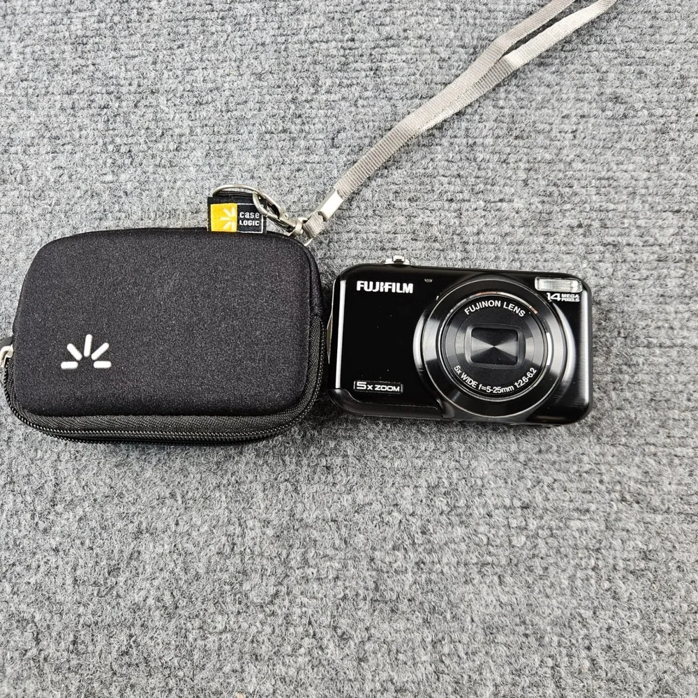 Fujifilm FinePix JX310 Digital Camera Black 14MP 5x Zoom Fujinon Lens Case Logic